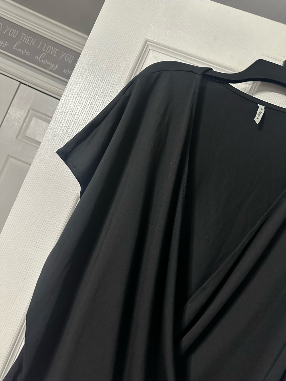NWT Women's Halara Black Wrap-Style Drape Top - Picture 5 of 14